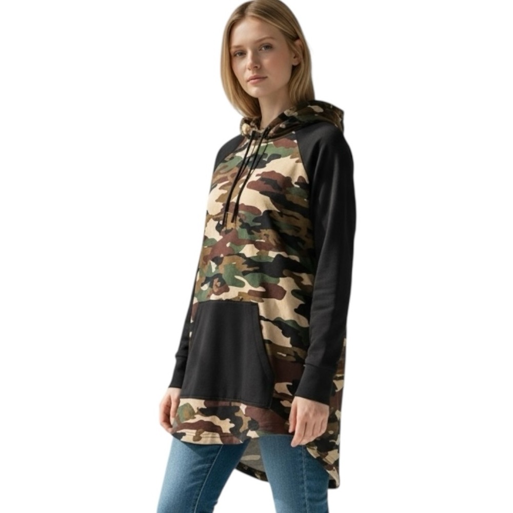 Women’s Lularoe Camouflage Amber Hoodie Long Sleeves Lightweight Size Small